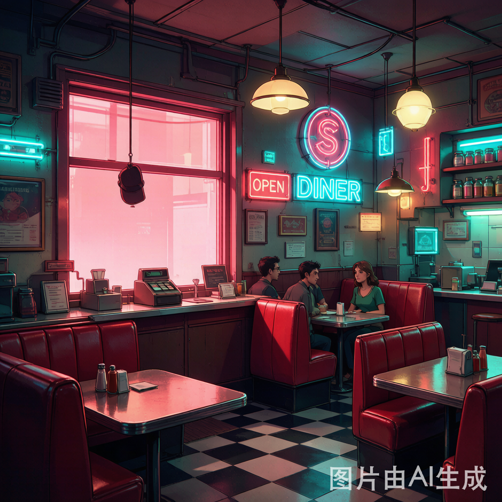 Neon Diner - Interior